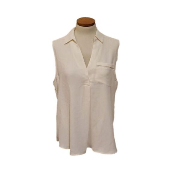 41 Hawthorn Tops - Stitch Fix 𝅺41 Hawthorn Womens Tarla Lattice Detail Sleeveless Blouse Sz XL NWT